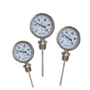 Analog Bimetal Thermometer EWON SHANGYI INSTRUMENT WSS-311 (0-100°C) with Stainless Steel Probe for Industrial Pipe Temperature Measurement Replaces WSSF-311