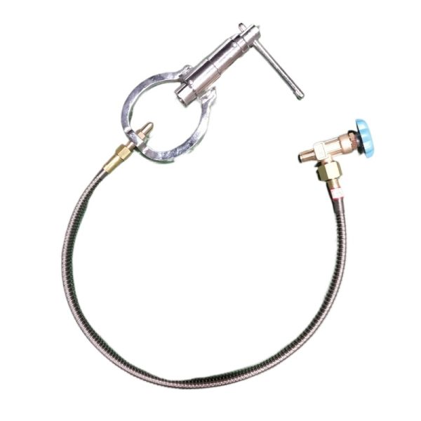 Stainless Steel High Pressure Oxygen Corrugated Hose with Three-Way External Thread 1 Meter for HVAC Oxygen Systems