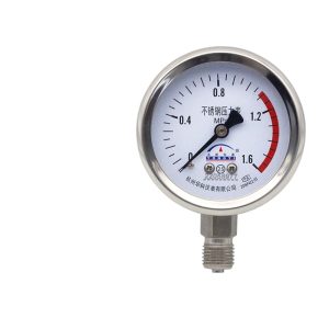 Stainless Steel Radial Pressure Gauge Y60BF (0-1.6MPa) for Water Hydraulic Oil Air Pressure Systems