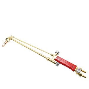 Full Copper Stainless Steel Welding Torch Heavy Duty Oxy-Fuel Cutting Torch for Building Welding, Anti-Backfire Design, Stable Pressure Regulation