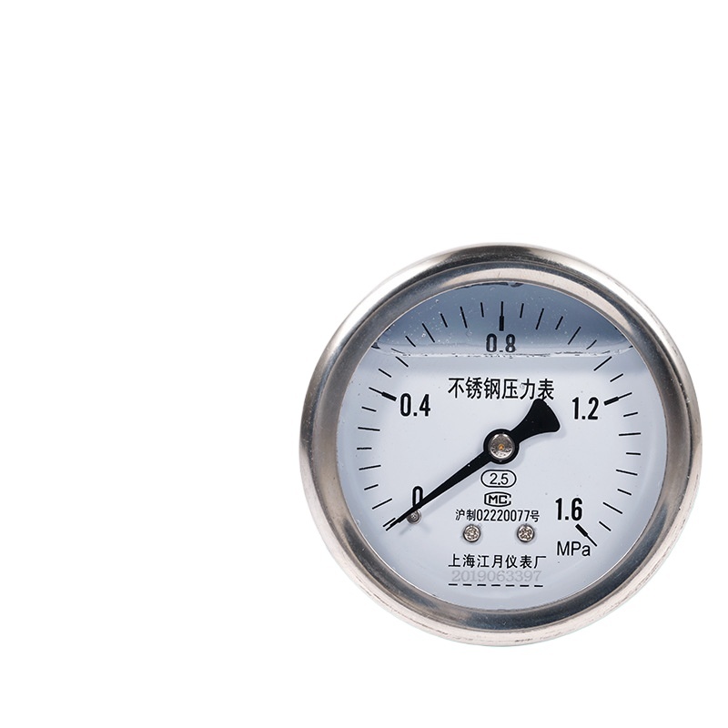 YN60BF/Z Stainless Steel Axial Pressure Gauge (0-2.5 MPa) for Air, Liquid, Oil, Water Pressure Systems - Image 2