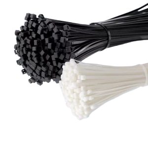ELECALL Industrial Self-Locking Nylon Cable Ties (PA66, Low Temperature Resistant, Multi-Size, Black/White)