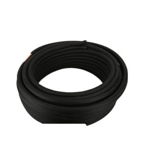 Integrated Copper HVAC Pipe Coil, Black Flame Retardant Rubber Plastic Air Conditioner Extension Connecting Tube for 1-5 HP AC Units, 30m Length
