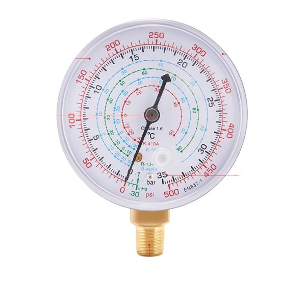 TONGHE Low Pressure Refrigerant Gauge (0-35Kg/0-500psi for R-134a, R-404A, R-22) for HVAC Refrigeration Systems - Изображение 3