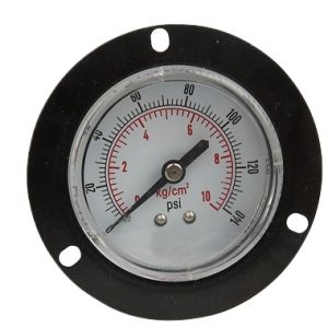 Panel Mount Pressure Gauge with Mounting Bracket (0-140 PSI, 0-10 kg/cm²) for HVAC Systems