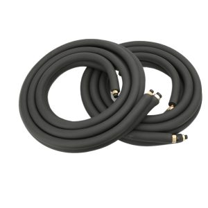 Reinforced Copper HVAC Line Set (6.35*0.6/12.7*0.6 mm) with Black Rubber Insulation, Flexible and Durable, for 1.5P/2P Air Conditioner Systems