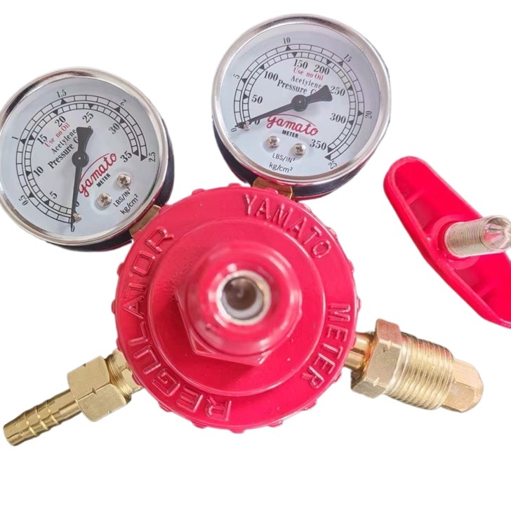 Oxygen Pressure Regulator Yamato OR16 with Dual Gauges and Hose Barb for Standard Oxygen Cylinders - Image 3