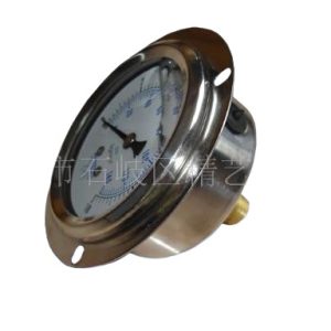Durable Stainless Steel Pressure Gauge (YN-60ZT, 0-10KG) for Industrial Applications, axial with front flange
