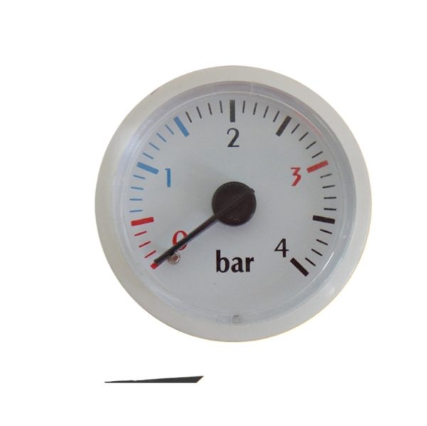 Boiler Pressure Gauge (0-4 bar) with Capillary Connection for Wall-Mounted Furnaces