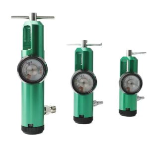Portable Oxygen Regulator (0-15 L/min Flow, 3000 PSI Gauge) for CGA870/CGA540 Cylinders - Drop-Resistant Aluminum Design
