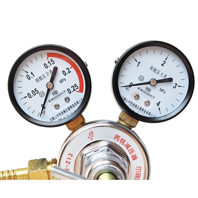 Propane Pressure Regulator YQW-213 Dual Gauge Industrial Full Copper for Propane Gas Tanks - Image 3