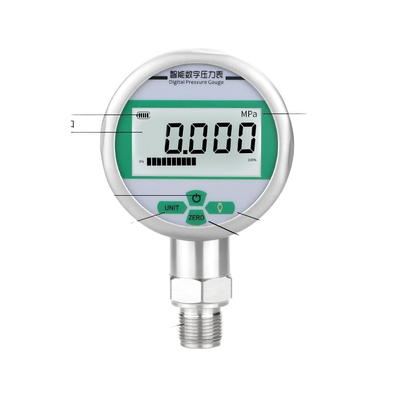 DAYING Digital Pressure Gauge 80mm Dial 0.4 Accuracy Class MPa Display One-Key Zero Function Vacuum/Pressure Measurement for HVAC Systems - Image 2