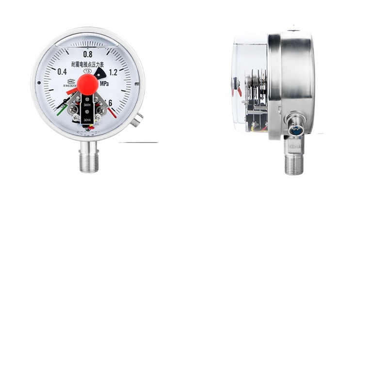 KAIXUAN YNXC100BF Stainless Steel Electric Contact Pressure Gauge 1.6 Accuracy -0.1~1.6 MPa for Air Water Oil Hydraulic System - Image 3