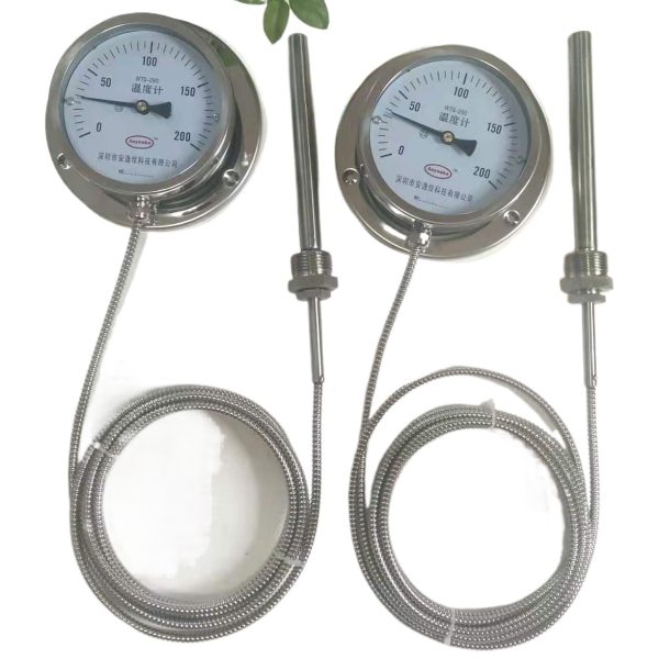 星源仪表 WTQ-288 Pressure Bimetal Thermometer Probe Temperature Gauge Stainless Steel Pointer WTZ-280 for Industrial HVAC Systems - Imej 4