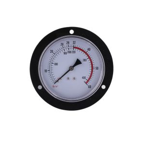 Axial Pressure Gauge with Integrated Bezel (90mm, 0-60psi) for HVAC Systems, Replaces 105