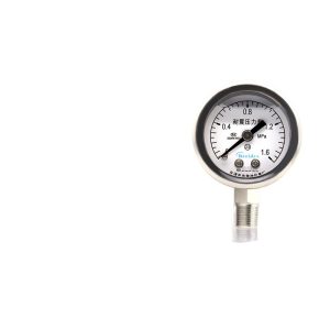 YN40 Shockproof Pressure Gauge (0-1.6Mpa, 1.6 Precision, PT1/8 Thread) for Water, Air, HVAC Systems