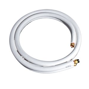 Embossed PE Insulated Copper Tube Kit (9.52x0.6mm + 15.88x0.7mm) for 3 HP Heat Pump & Central AC Units, 1-3m Length, Replaces Standard HVAC Line Sets