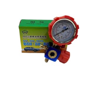Refrigerant Charging Gauge R410 (R12, R22, R410A) Meter with Silicon Oil and Sight Glass for HVAC System, Replaces 466 San Tong Fa You Biao Dai Shi Jing
