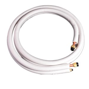 Universal HVAC Copper Pipe Extension Kit (6.35mm & 15.88mm) for 3-30M Lengths, Insulated for Mini Split AC Units, Replaces Standard Installation Tubes