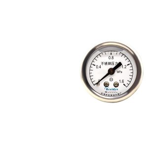 Breidys YNBF40Z Axial Stainless Steel Pressure Gauge (0-1.6MPa, 40mm, High Precision 2.5) for Hydraulic Pneumatic Water Systems