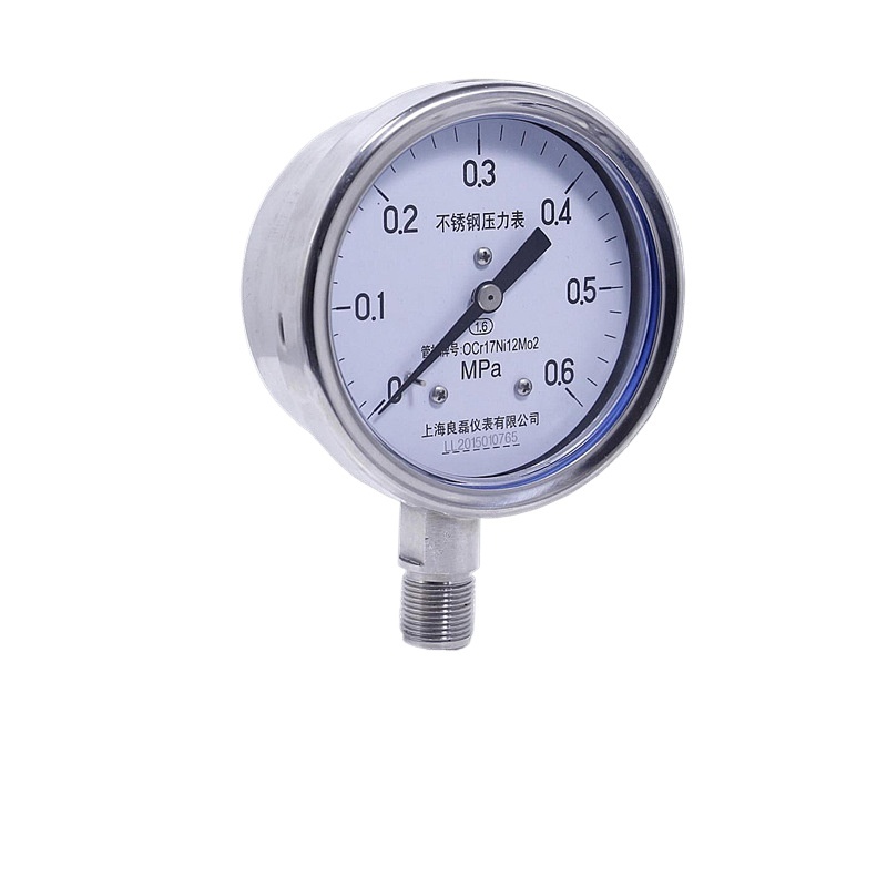 Lueng Lei Y100-B-F Stainless Steel Pressure Gauge (0-1.6MPa) for HVAC Systems - Image 2