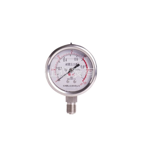 Stainless Steel Pressure Gauge 60mm Liquid Filled Vibration Resistant for HVAC Systems YN60 Series - Imagem 2