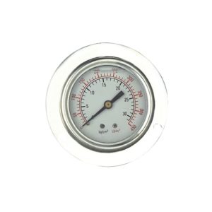 Oil Filled Pressure Gauge with Flange YJC-A-03 (0-450 PSI/0-30 kg/cm²) for Hydraulic & Pneumatic Systems Replaces YJD-R-04