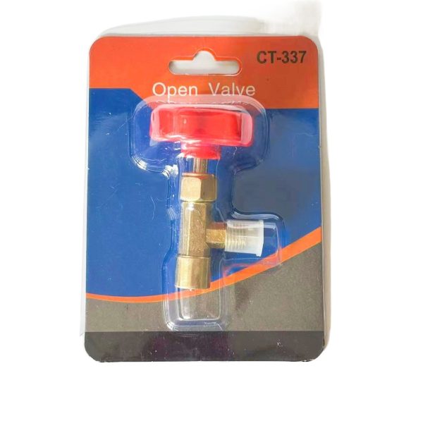 Refrigerant Charging Valve CT-337 (CT-337 Red Handle) - Imej 2