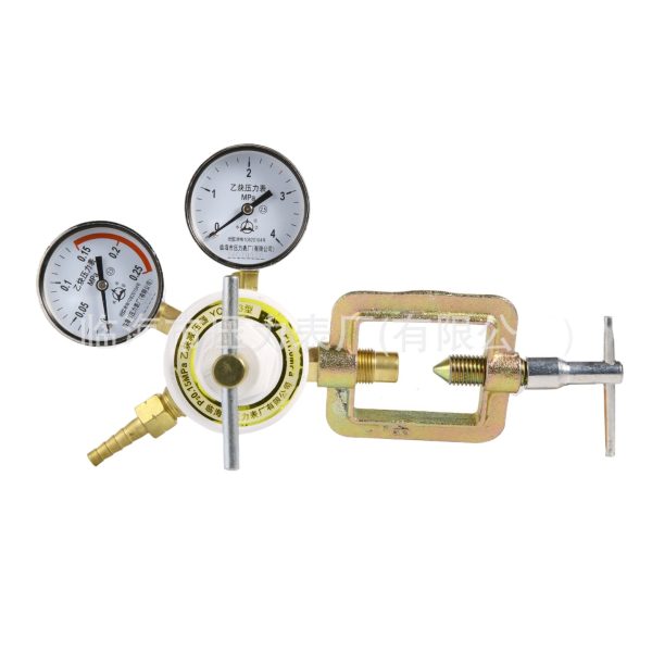 YQE-03 Acetylene Gas Pressure Reducer with Shockproof Gauge for Welder - รูปภาพ 2