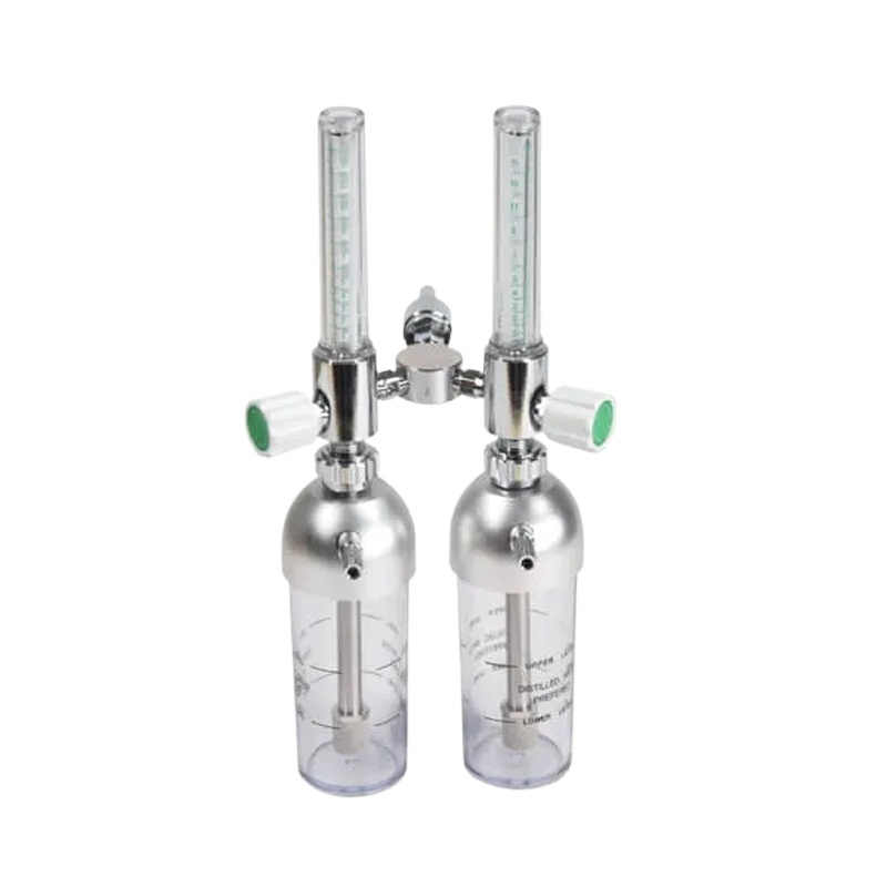 Dual Oxygen Flowmeter with Humidifier Bottle and Conversion Joint - 0-15 L/min for Anesthesia Equipment, Replaces ATOR-1 - Image 3