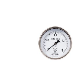 Axial Stainless Steel Pressure Gauge Y-100BF/Z (0-2.5-25 MPa)
