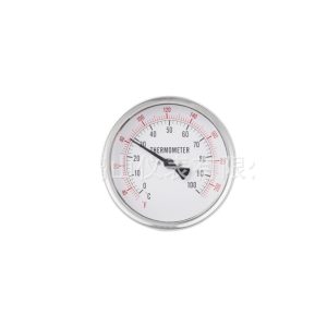 WSS401P Bimetal Thermometer All Stainless Steel 304, 100mm Dial, -20 to 600℃ Range, 1.5 Accuracy, Radial Type, for Industrial HVAC Systems