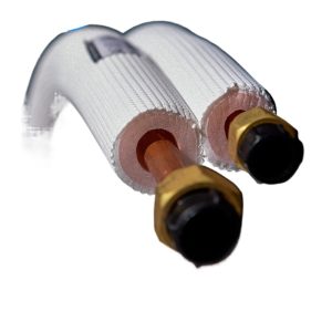 Universal HVAC Copper Pipe Extension Kit (6.35*0.6/9.52*0.6mm Purple Copper Tube) with Double Layer Insulation for Air Conditioner Installation