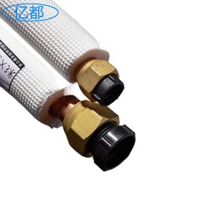 Pure Copper Insulated AC Connection Tube with Nuts (6.35*0.6 + 9.52*0.6) for HVAC Systems
