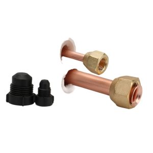 Insulated Copper HVAC Line Set (6.35mm OD + 9.52mm OD) for Mini Split Air Conditioner Install, White Embossed Refrigeration Pre-made Copper Pipe