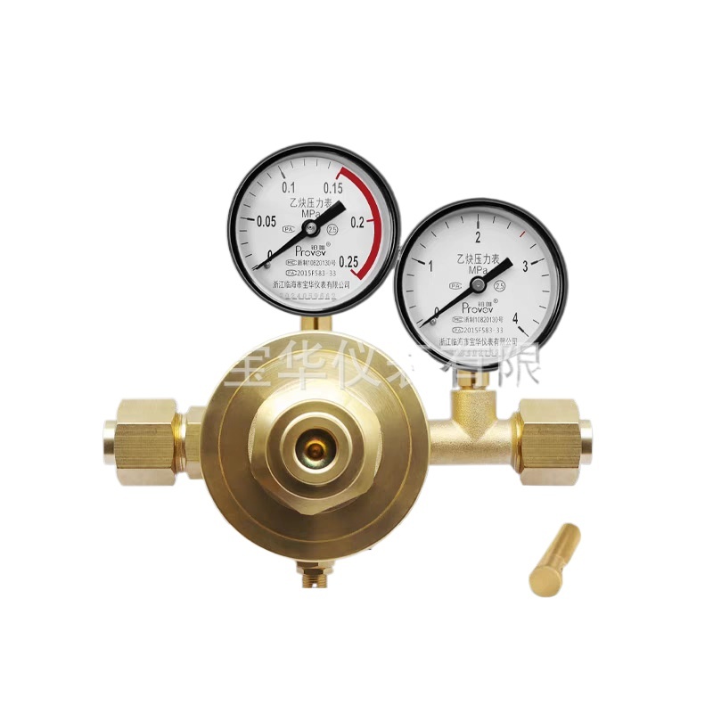 Provov All-Copper Nitrogen Pipeline Pressure Reducer (2.5 MPa / 25 MPa) for Welding Oxygen Supply Systems - Image 2