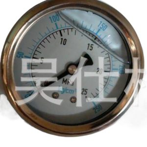 Hydraulic Pressure Gauge 0-25MPa (0-250 kg/cm²) Stainless Steel Shockproof 60.50 Series for Automotive & Industrial Fluid Systems