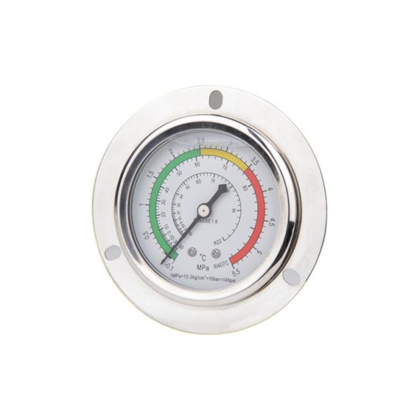 Refrigerant Pressure Gauge Y63 (Range -0.1~5.5 MPa, Class 1.6) for R22, R407C HVAC Systems