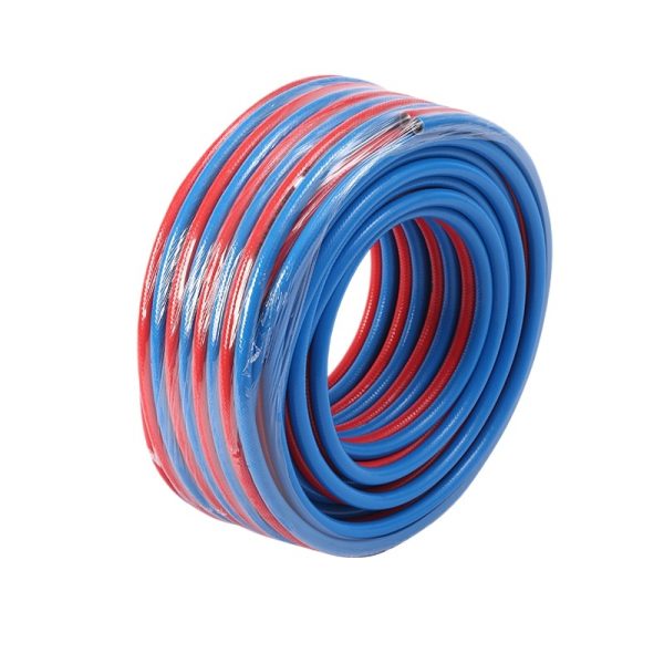 YUEPAI High-Pressure PVC Dual Color Oxygen Propane Welding Hose Pipe - Industrial Grade Acetylene Twin Line Tube for Welding Equipment, Red & Blue, Made in Shandong - รูปภาพ 3