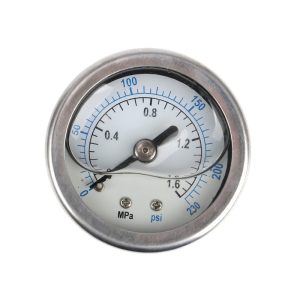 Y40 Axial Bracket Pressure Gauge (0-1.6 MPa/0-230 PSI, 304 Stainless Steel) for HVAC Systems