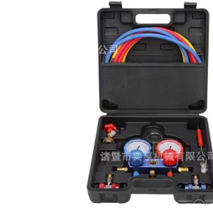 AC Manifold Gauge Set with Anti-Vibration Movement for R134a R22 R410a, Compatible with Universal HVAC Systems