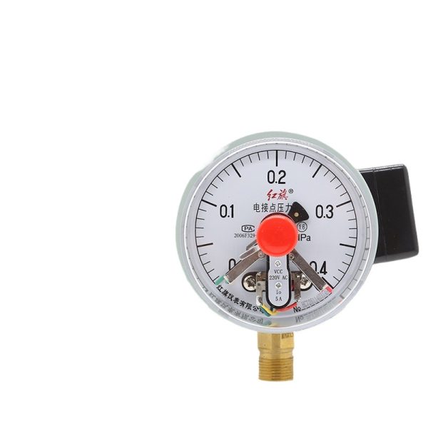 Hongqi YXCG-100 YXCGK-100 Shaking Resistant Oil-Filled Magnetic Contact Pressure Gauge Manometer - Imagem 2