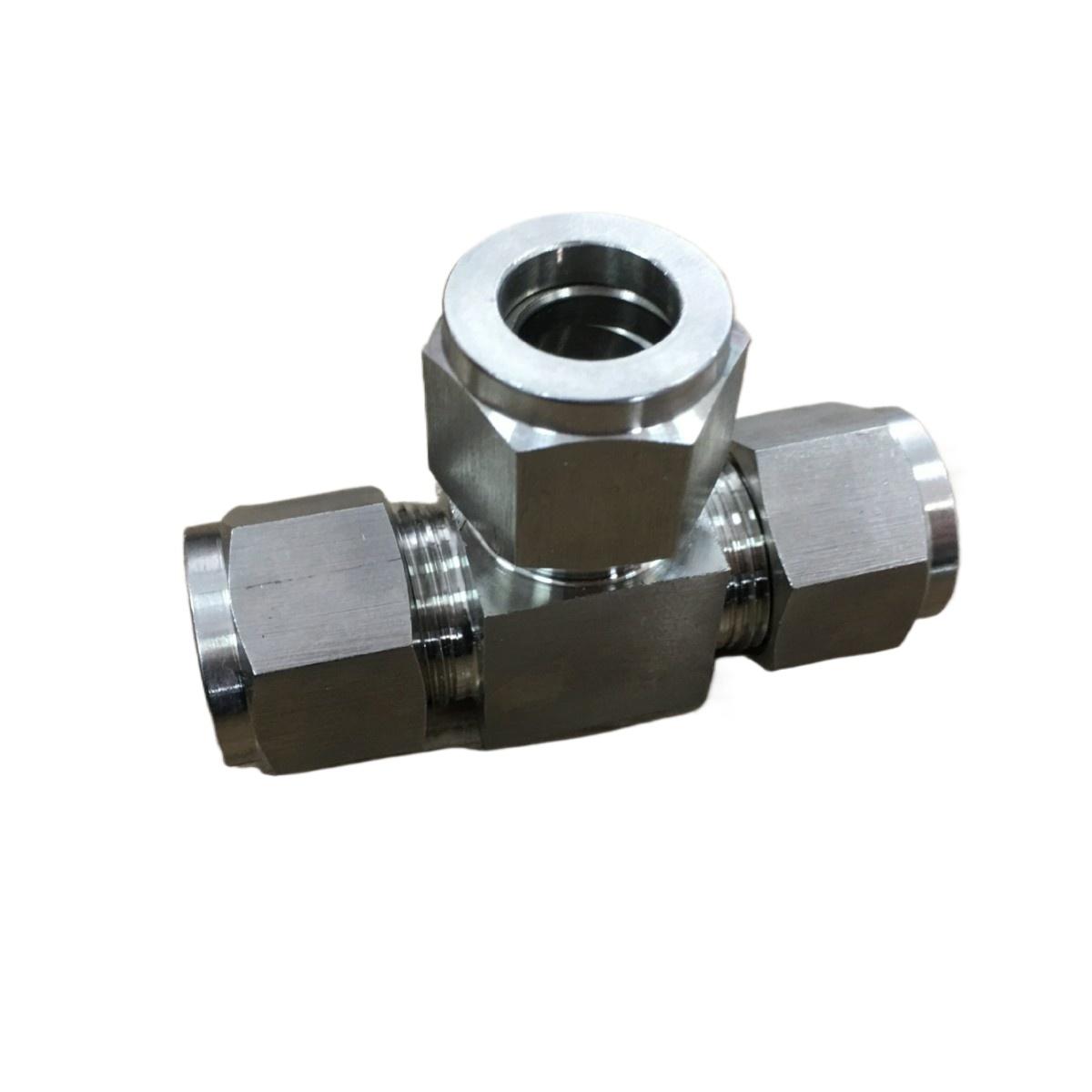 Stainless Steel Compression Tee Fitting (Φ6mm, Φ10mm, Φ12mm, 1/4in, 1/2in) for HVAC Systems - Image 3