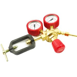 Premium Brass Acetylene Regulator with Dual Gauges (2.5-25MPa) for Gas Welding & Cutting Systems for German Standard LPG