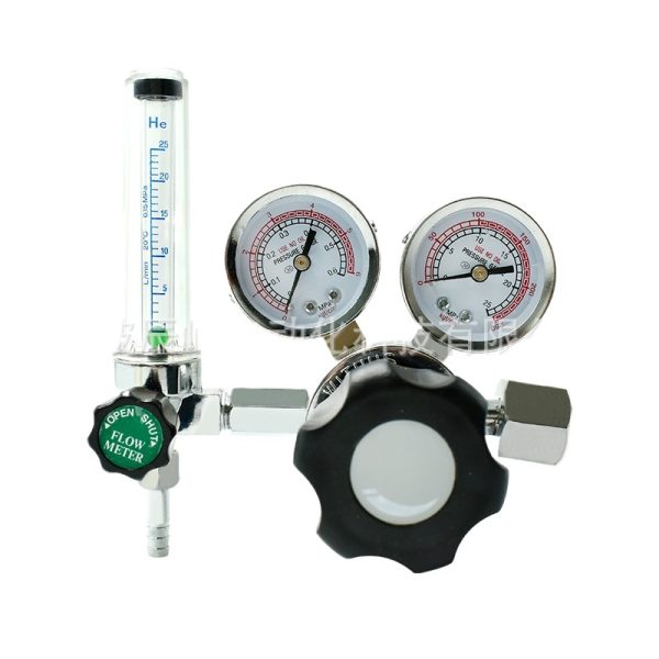Argon Gas Pressure Regulator AR-02 with Flow Meter and Dual Gauges for Gas System Replaces Standard Reducers - Imej 2