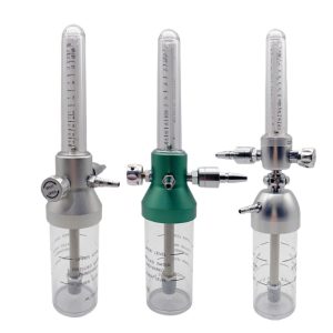 Wall-Mounted Oxygen Inhaler with Integrated Aluminum Humidifier Cup 0-15 L/min for Central Hospital Oxygen System DIN Standard