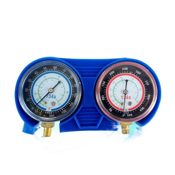 SONGLIN R134a HVAC Refrigeration Manifold Gauge Set (0-350 PSI on low, 0-500 PSI on high) for HVAC Systems - Imej 2