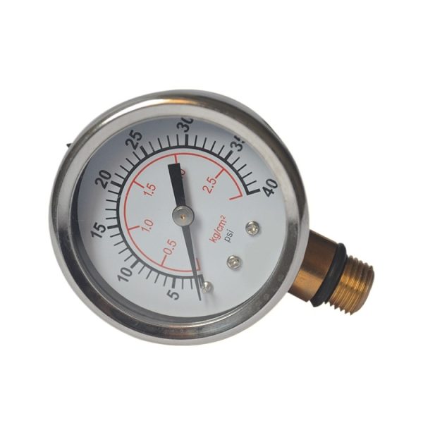 精艺 YBN50 Radial Sand Filter Pressure Gauge (0-40 kg/cm² or 0-40 psi range) for HVAC and Pool Systems - 이미지 2