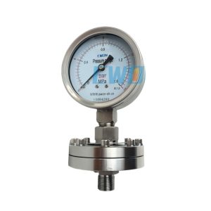 Analog Diaphragm Pressure Gauge YTF-100H/ML (0-1.6MPa, KI.1,6, M20*1.5 Thread) for Industrial HVAC Systems, Replaces 15094200