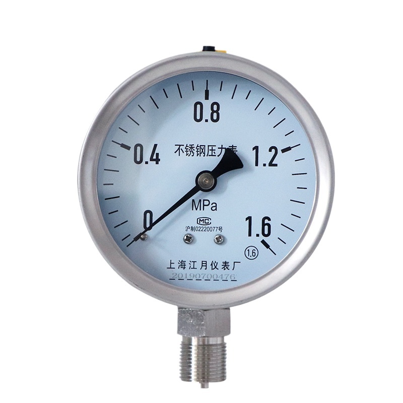 Radial Stainless Steel Pressure Gauge Y100BF Weika Type 0-1.6 MPa (Water, Air, Vacuum), for Industrial and HVAC applications - Image 3
